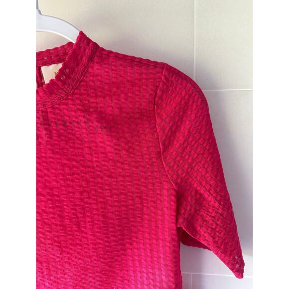 ANTHROPOLOGIE Maeve short sleeve pink top size medium - Picture 2 of 7